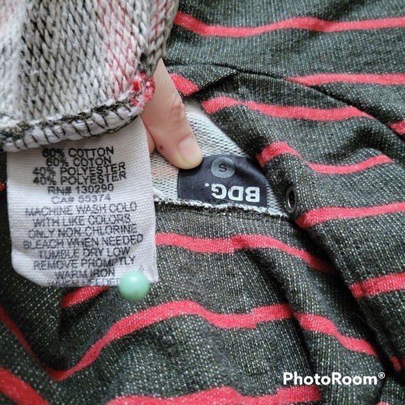 UO BDG Striped Pull Over Hoodie - S - Picture 7 of 10